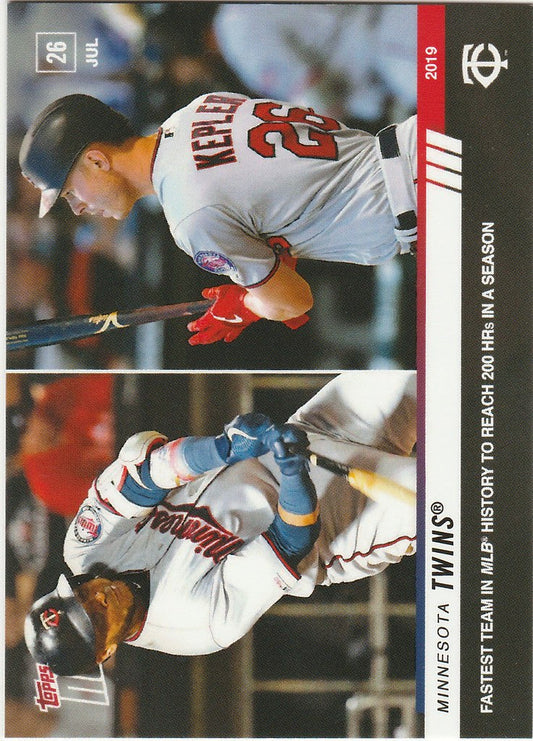 Baseball trading card featuring action shots of player for Minnesota Twins Fastest Team