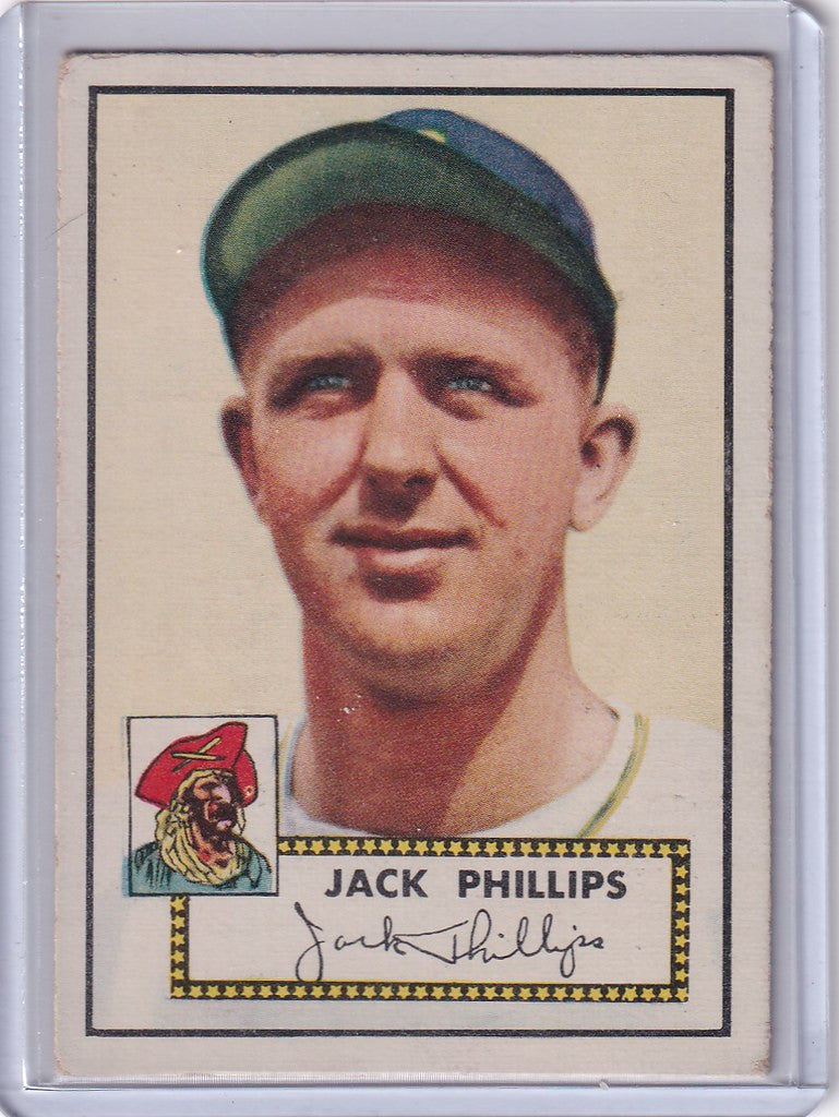 Vintage 1952 Topps Baseball card of Jack Phillips from the Pittsburgh Pirates