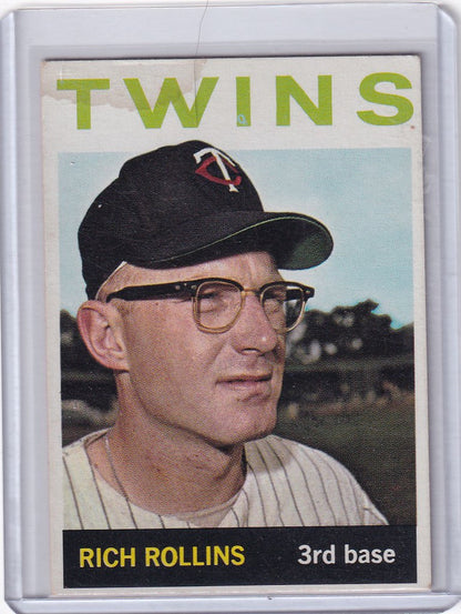 Vintage 1964 Topps Baseball card of Rich Rollins Minnesota Twins player