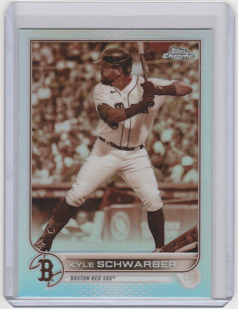 2022 Topps Chrome Sepia #110 Kyle Schwarber batting for the Boston Red Sox