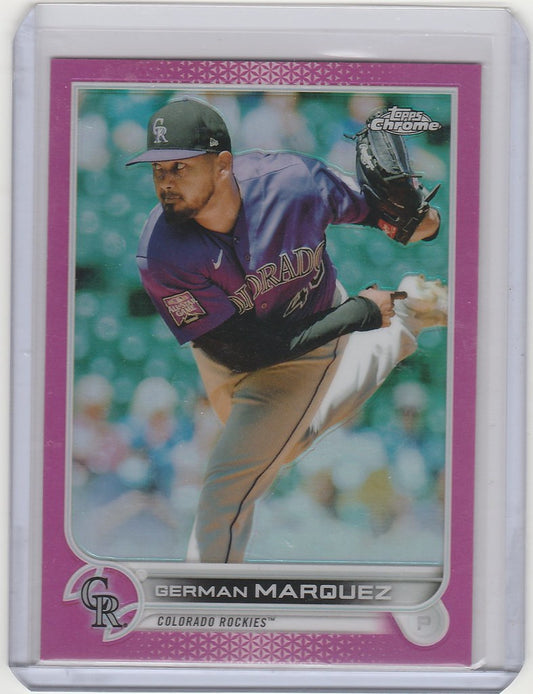 2022 Topps Chrome Pink #219 German Marquez - Colorado Rockies