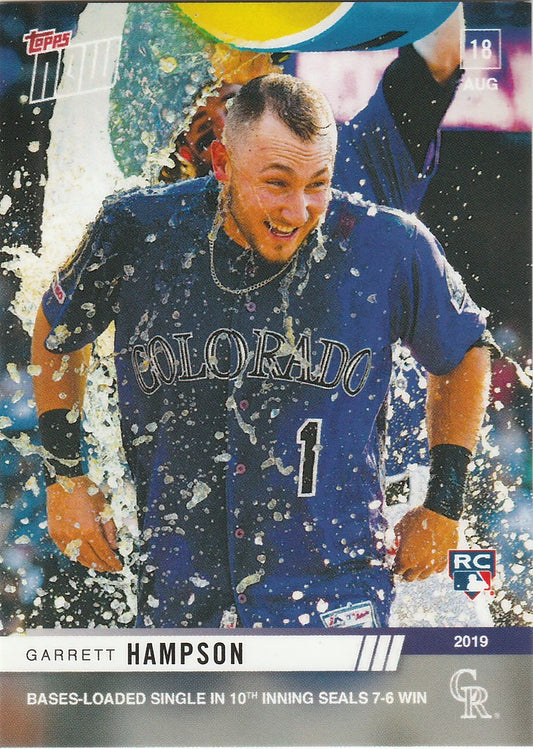 2019 TOPPS NOW #712 GARRETT HAMPSON BASED LOADED SINGLE COLORADO ROCKIES