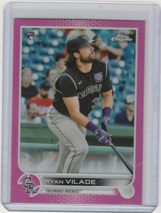 2022 Topps Chrome Pink #85 Ryan Vilade - Colorado Rockies RC