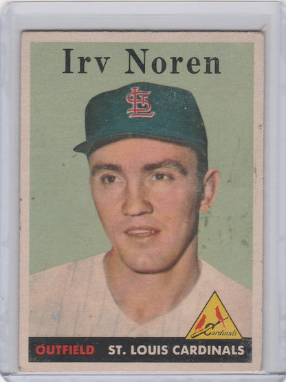 Vintage Topps Baseball card of Irv Noren, St. Louis Cardinals outfielder