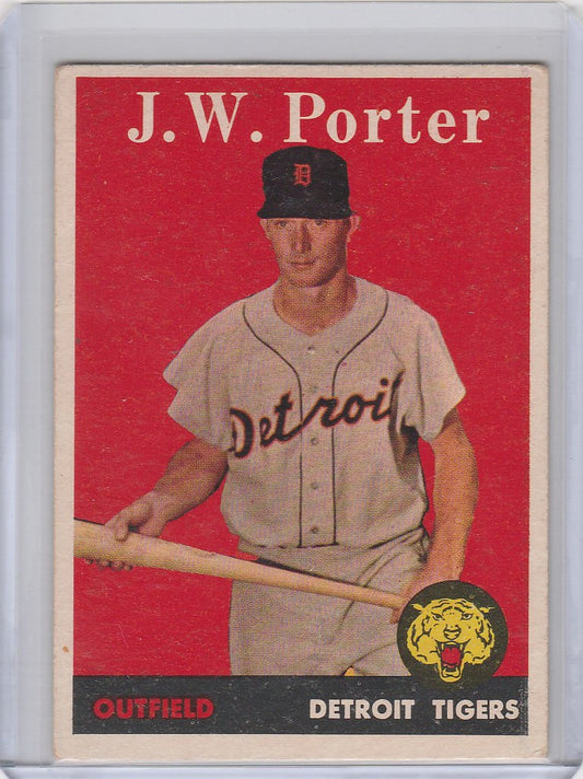 Vintage Topps Baseball card of J.W. Porter from the Detroit Tigers