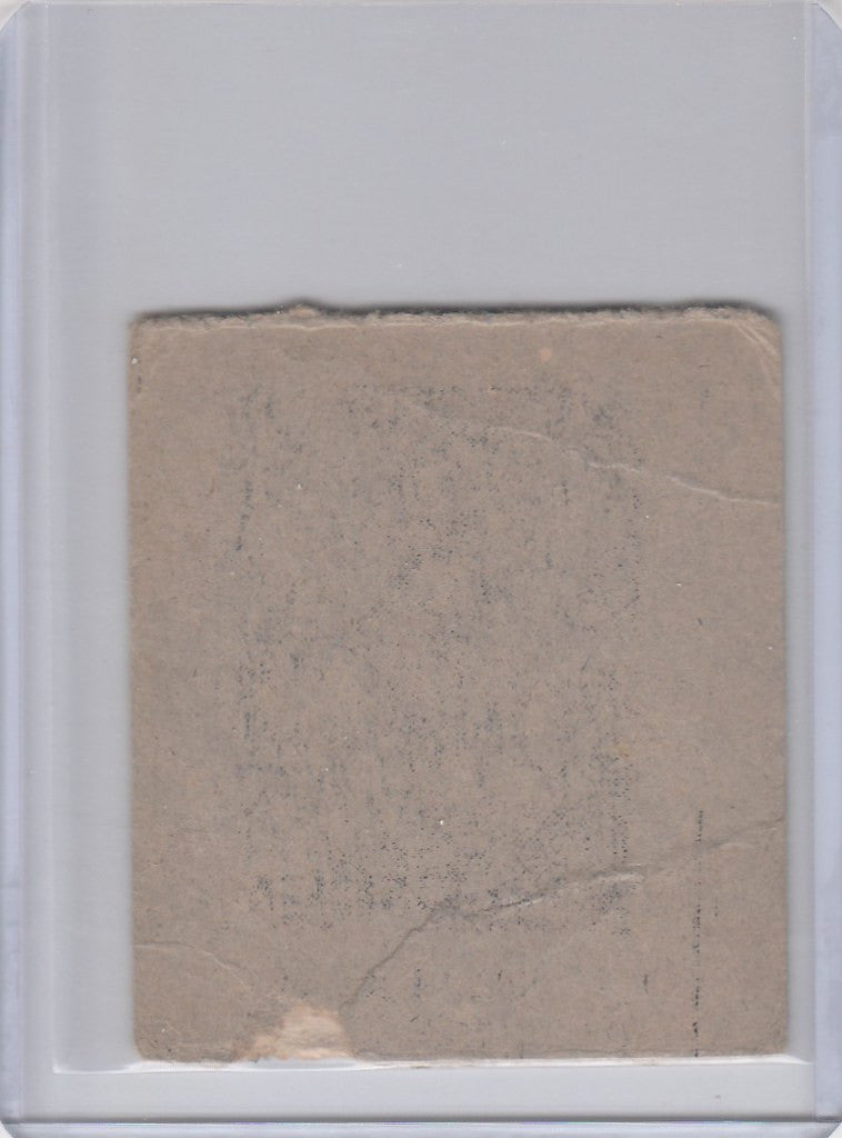 Worn beige cardboard with faint markings from 1948 R346 Blue Tint Ralph Kiner Pittsburgh Pirates