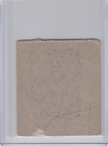 Worn beige cardboard with faint markings from 1948 R346 Blue Tint Ralph Kiner Pittsburgh Pirates