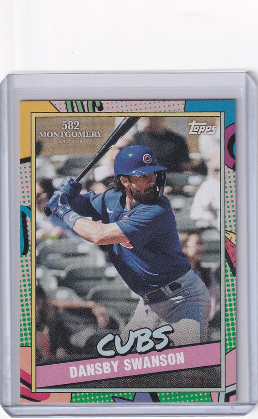 Baseball card of Dansby Swanson Chicago Cubs from 2023 Topps Montgomery Set 1