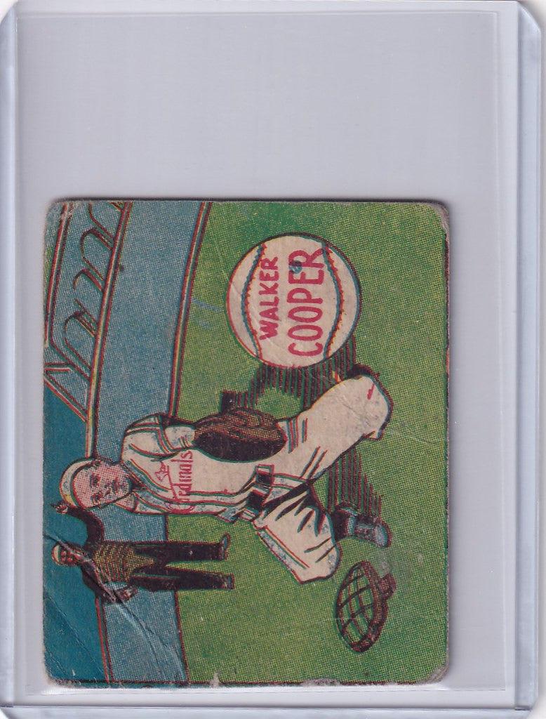 Vintage Walker Cooper baseball card featuring St Louis Cardinals player in white uniform