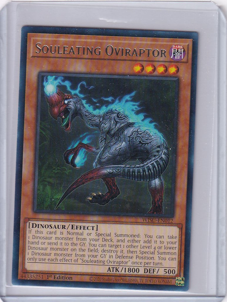 Ghostly dinosaur-like Survivors Souleating Oviraptor with glowing blue energy