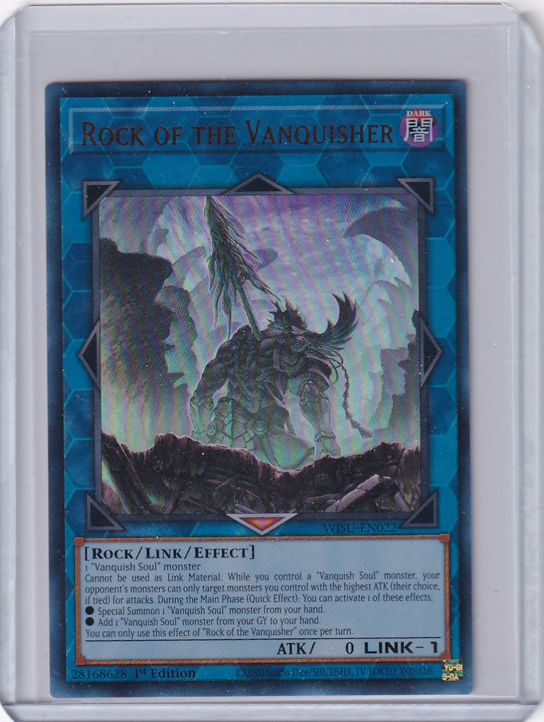 Dark dragon creature card from YuGiOh Wild Survivors Rock of the Vanquisher