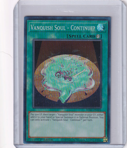 Yu-Gi-Oh! trading card Vanquish Soul - Continue from Wild Survivors collection