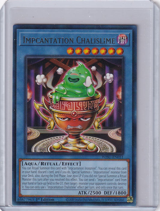 Yu-Gi-Oh Wild Survivors Impcantation Chalislime showcasing a colorful creature from a chalice