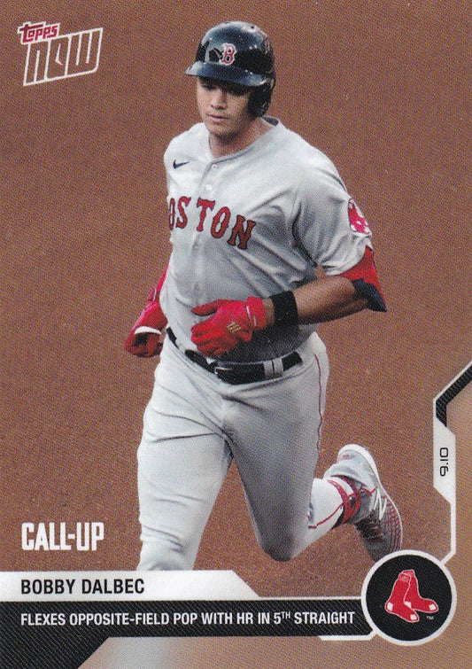 Bobby Dalbec running on the field in a Boston Red Sox uniform for TOPPS NOW #243