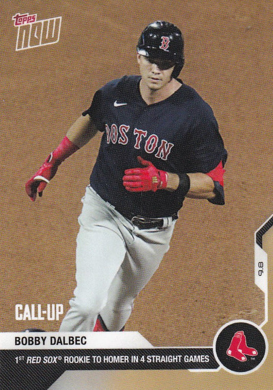 Bobby Dalbec in Boston Red Sox uniform running on dirt field, 2020 TOPPS NOW #228