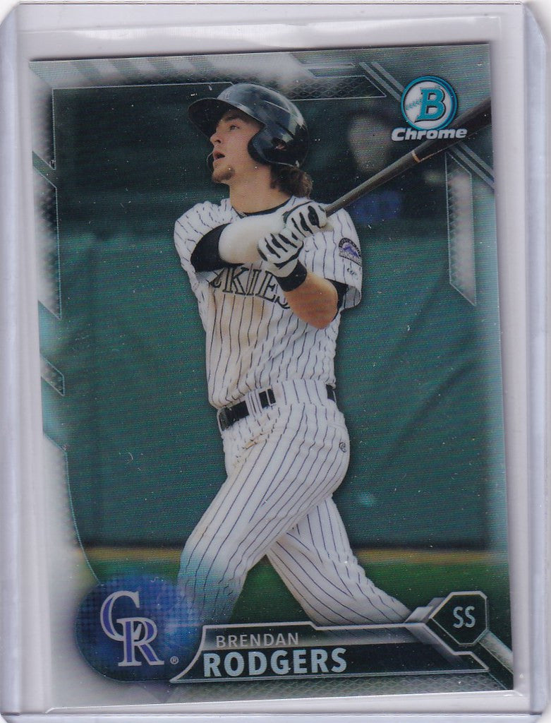 2016 Bowman Chrome Refractor BCP100 Brendan Rodgers 10/499 Colorado Rockies