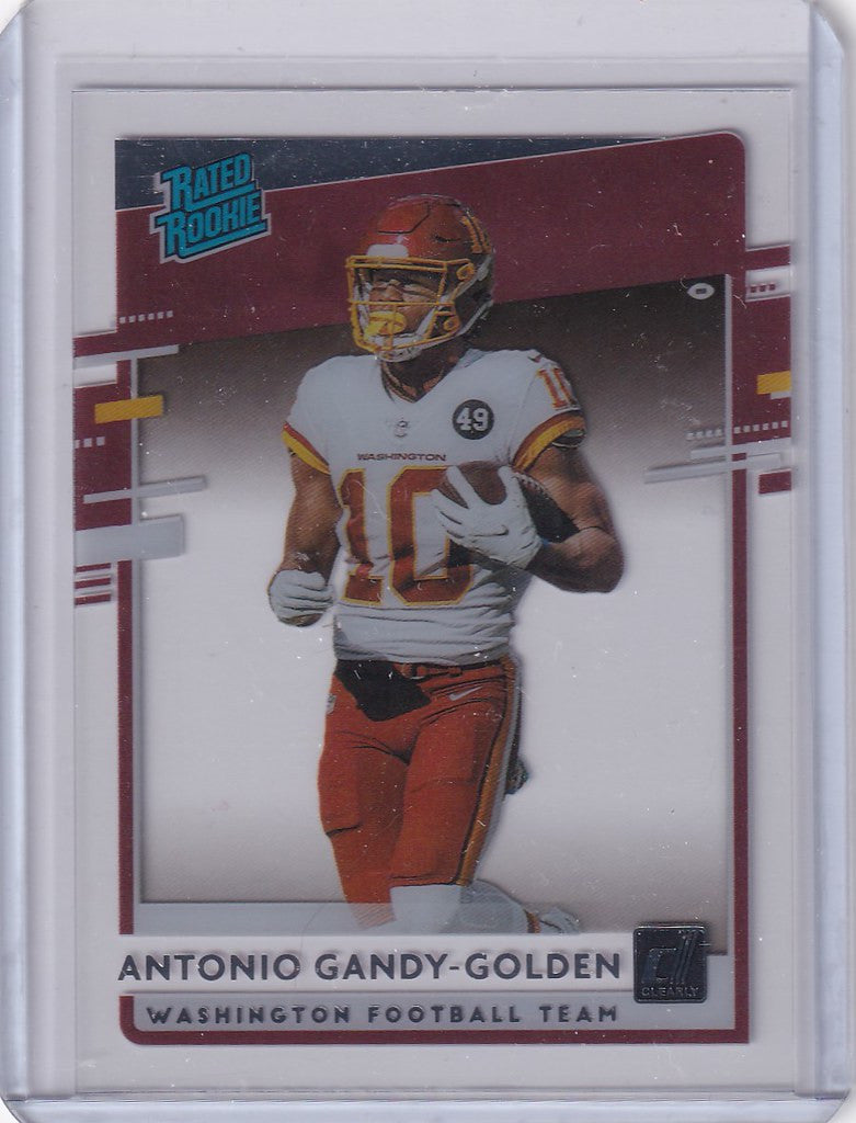 Football trading card of RR-AGG Antonio Gandy-Golden, Washington Commanders, Panini Donruss