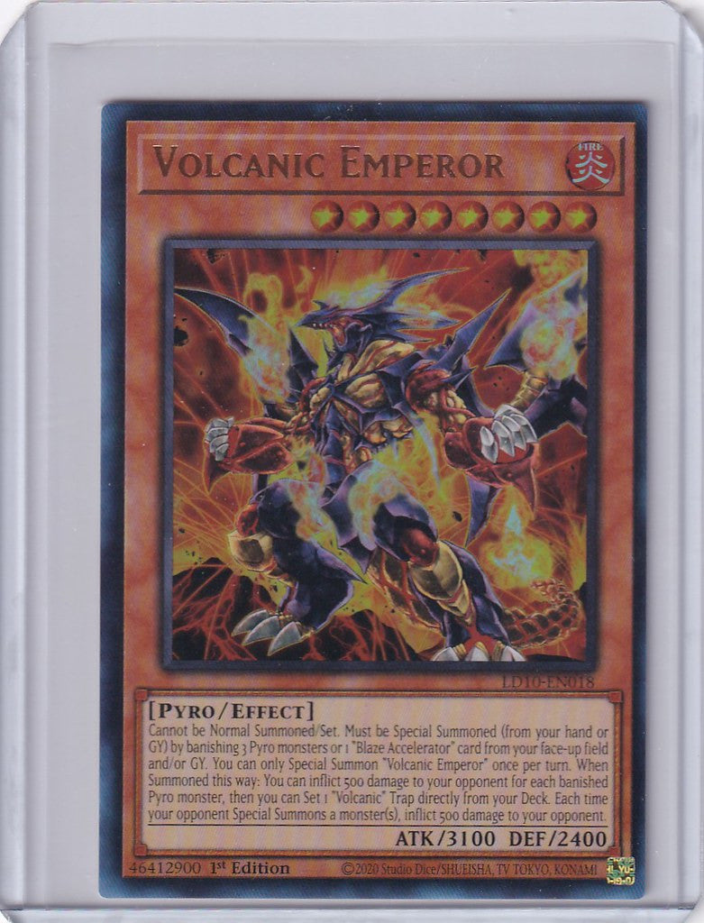 Yu-Gi-Oh Legendary Duelists Soulburning Volcano Volcanic Emperor trading card image