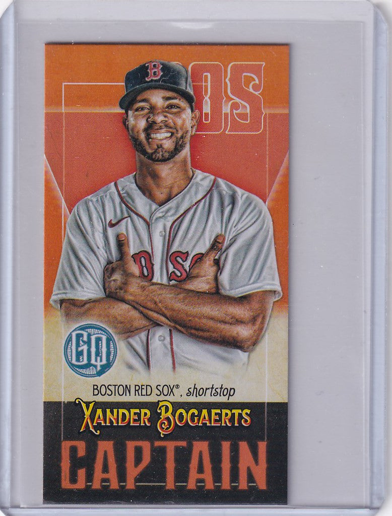 Baseball card of CMXB Xander Bogaerts from Topps Gypsy Queen Mini Boston Red Sox