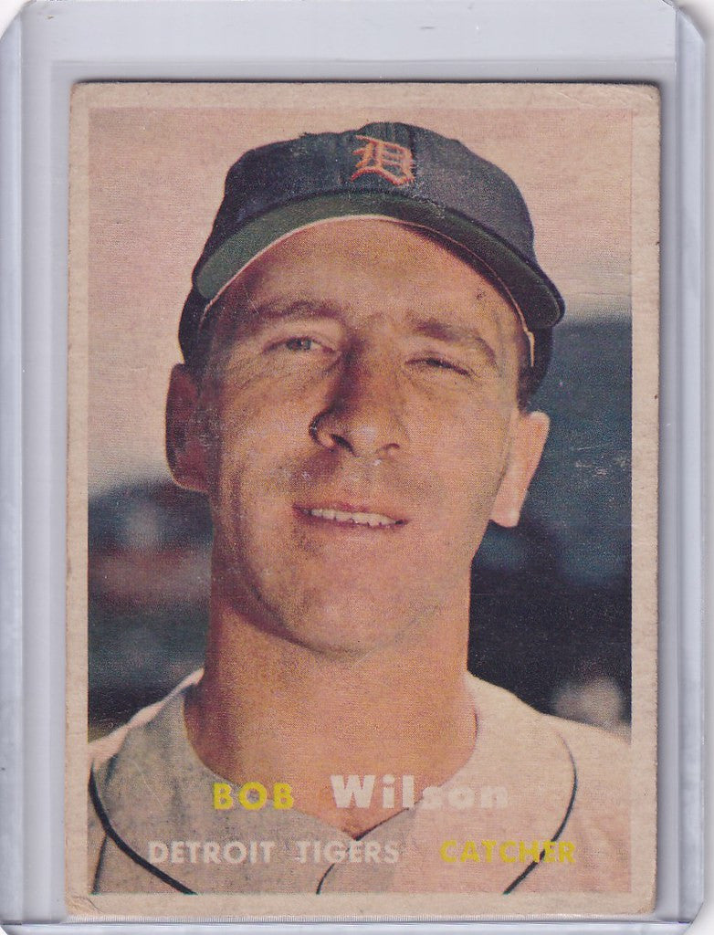 Vintage Topps Baseball card of Bob Wilson, Detroit Tigers player in team cap