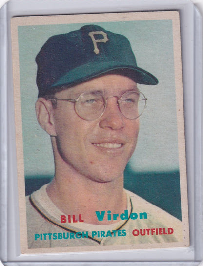 1957 Topps Baseball card of Bill Virdon - Pittsburgh Pirates outfielder