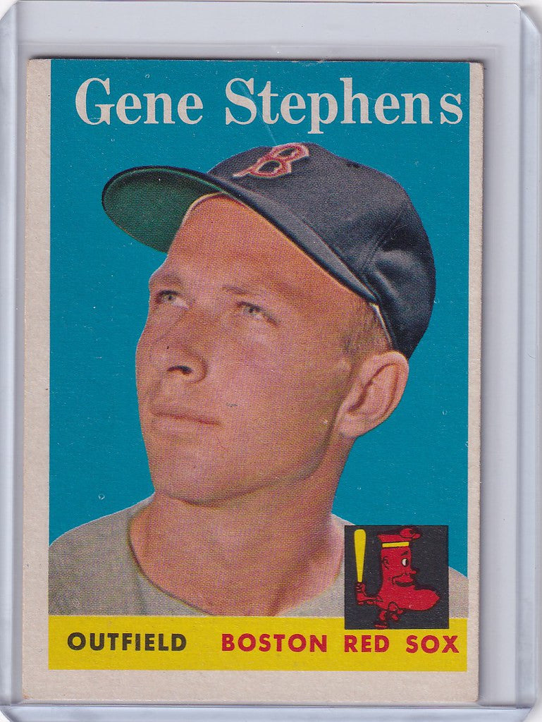 Baseball card of Gene Stephens from the Boston Red Sox 1958 Topps #227 set