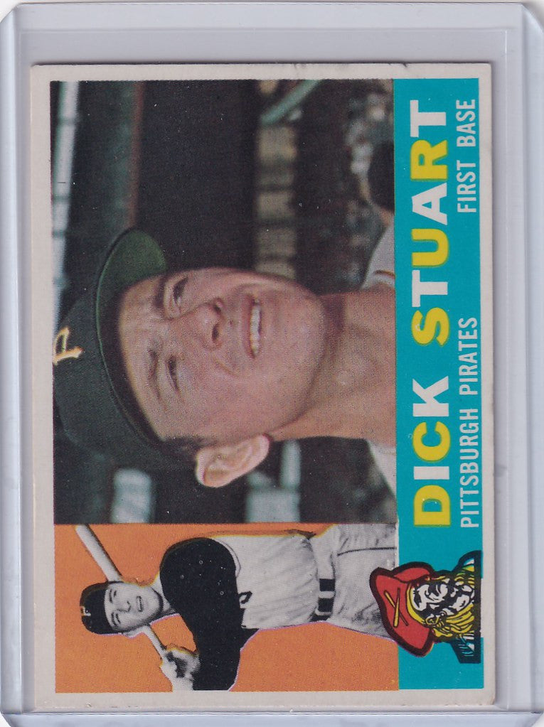 Vintage 1960 Topps baseball card of Dick Stuart from the Pittsburgh Pirates