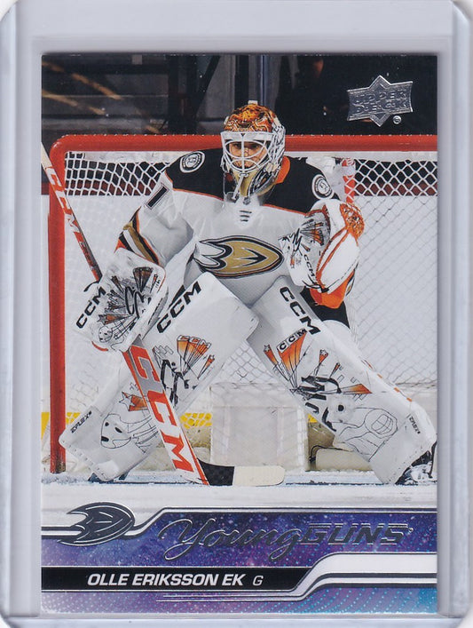 2023-24 Upper Deck Series 1 Young Guns #249 Olle Eriksson Ek - Anaheim Ducks