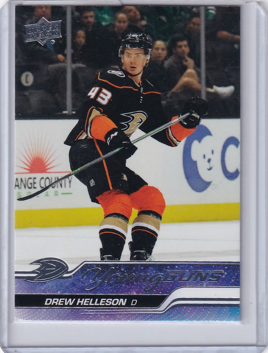 2023-24 Upper Deck Series 1 Young Guns #220 Drew Helleson - Anaheim Ducks