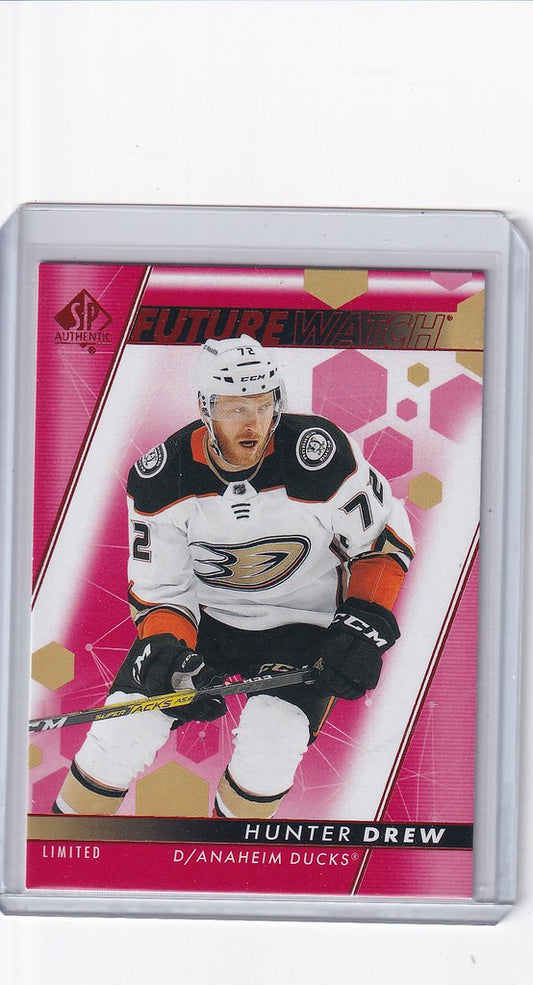 2022-23 Upper Deck SP Authentic Red #139 Hunter Drew - Anaheim Ducks