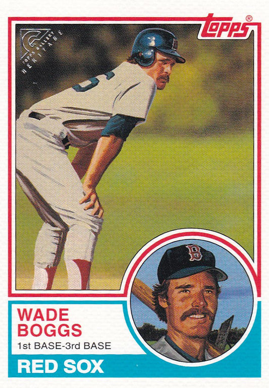 Baseball card of Wade Boggs 1983 Rookie Style SSP from Topps Gallery Heritage Boston Red Sox