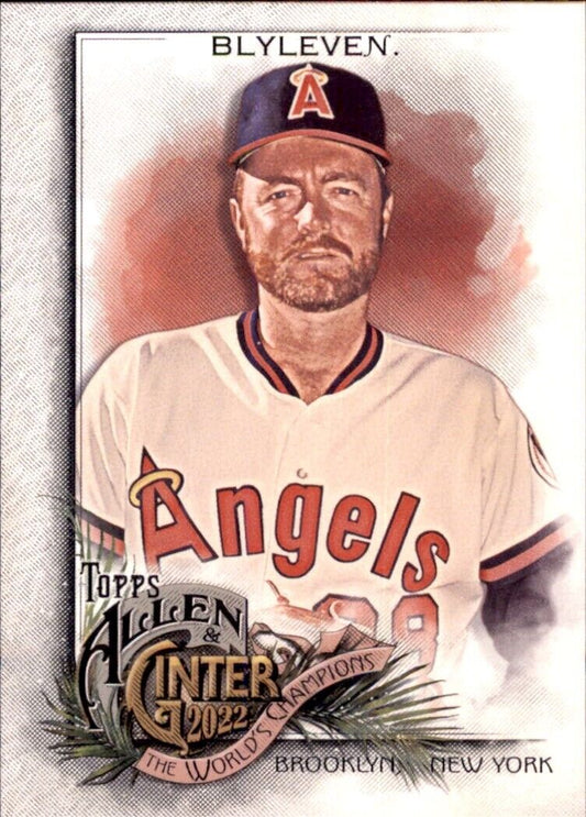 Baseball card of Bert Blyleven Short Print from Ginter featuring Angels player attire