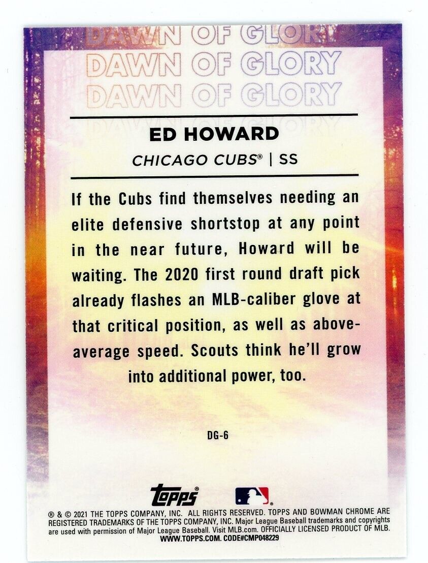 Baseball card showcasing Ed Howard’s defensive skills for Chicago Cubs Mojo Chicago