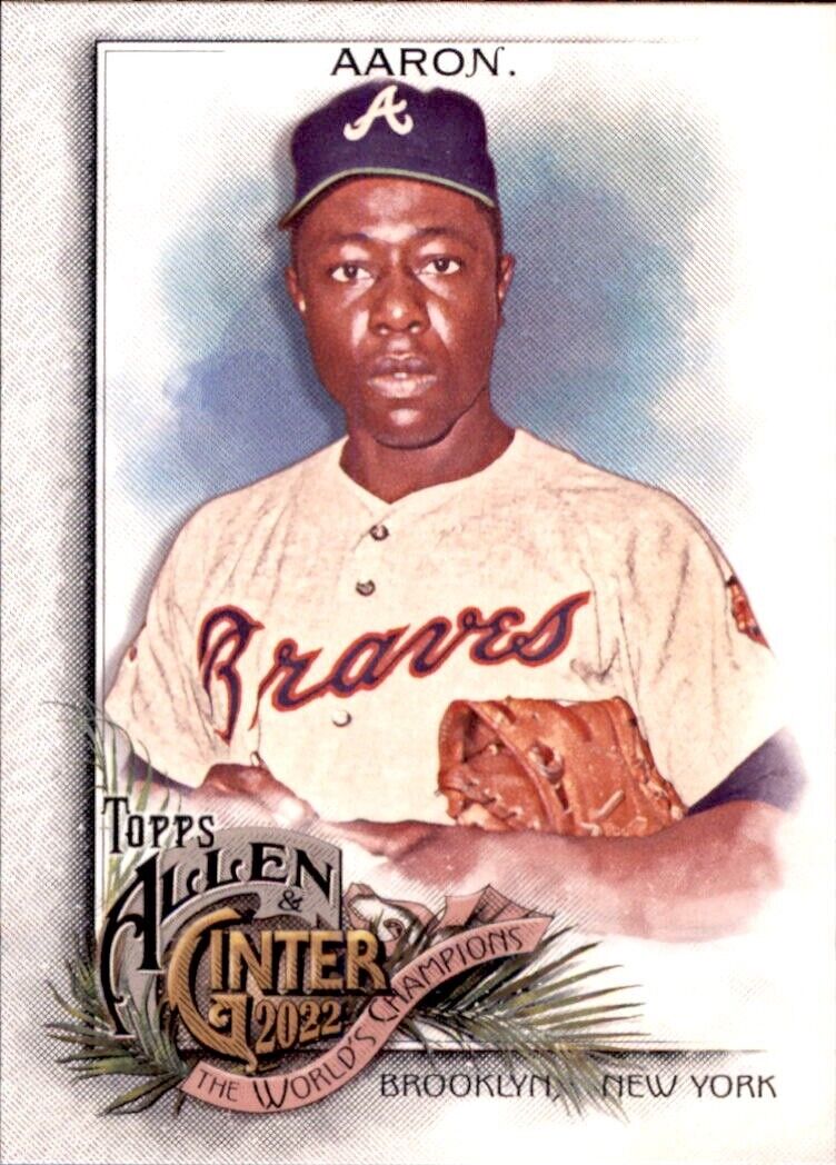 Vintage Atlanta Braves baseball card featuring Ginter Hank Aaron MLB #45