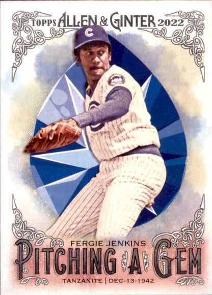 2022 Topps Allen & Ginter Fergie Jenkins Chicago Cubs Pitcher Baseball Card