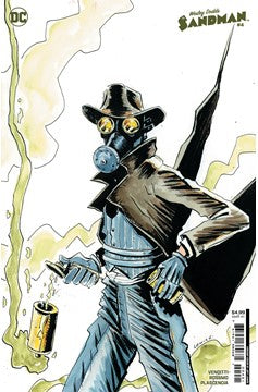 Cowboy figure in gas mask and hat holding rifle on Wesley Dodds The Sandman #4 variant