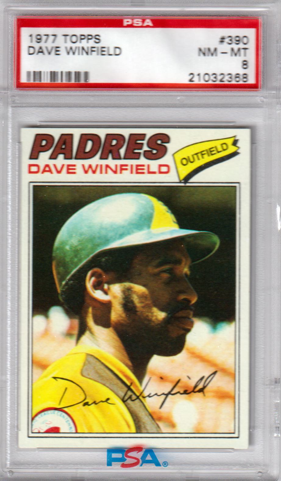 DAVE WINFIELD 1977 Topps #390 PSA 8 NM-MT - PADRES