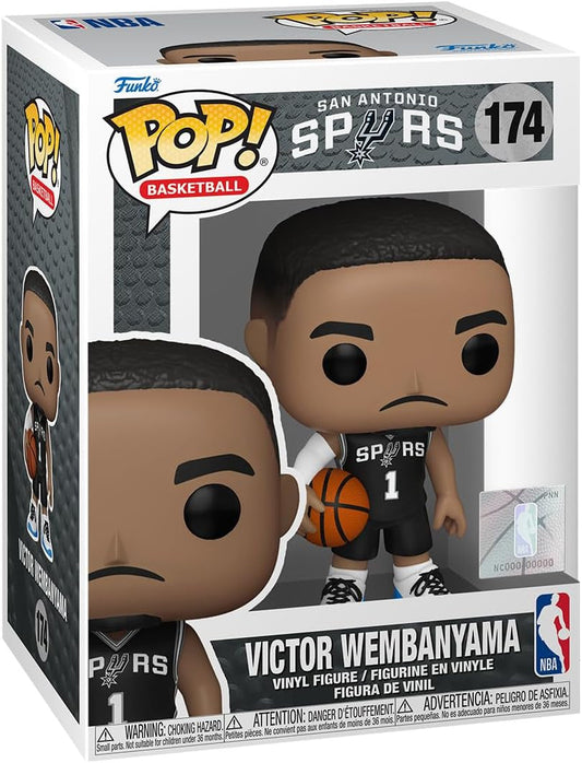 Funko Pop NBA Victor Wembanyama San Antonio Spurs figure holding a basketball