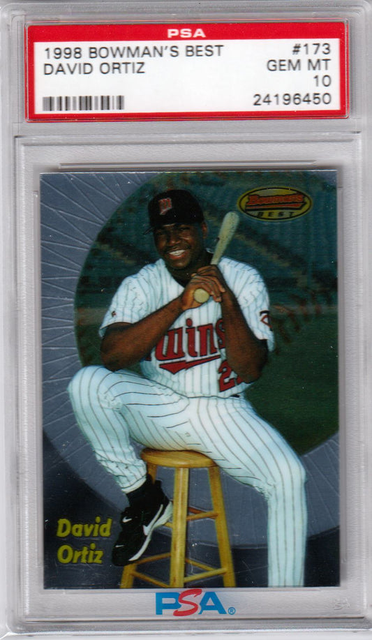 DAVID ORTIZ 1998 Bowman's Best #173 PSA 10 GEM MINT - RED SOX