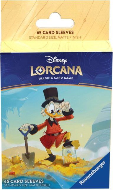 Card sleeves for Disney Lorcana featuring Scrooge McDuck for trading cards