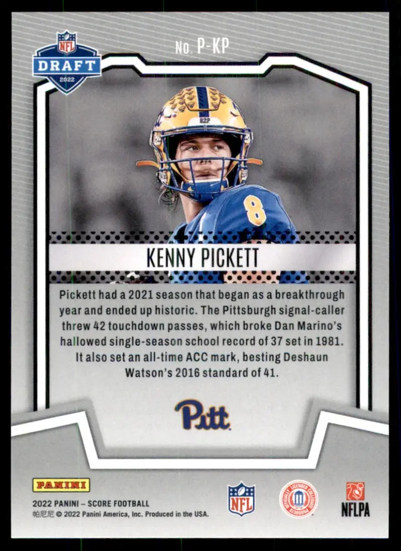 2022 Score Potential Kenny Pickett Rookie Pittsburgh Panthers #P-KP