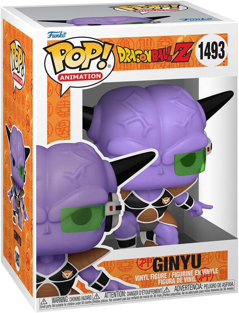 Funko Pop! Ginyu from Dragon Ball Z, collectible vinyl figure featuring purple alien with horns