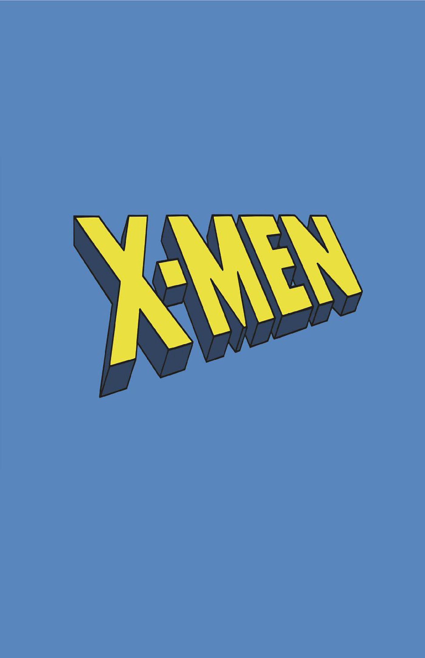 Yellow X-MEN logo with black shading, ideal for trading cards and collectibles