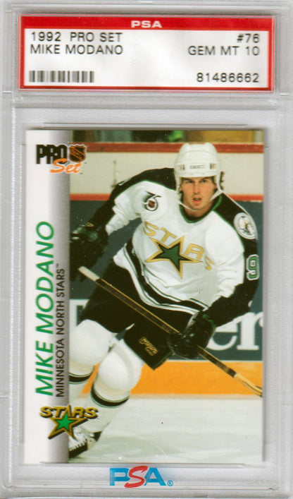 MIKE MODANO 1992 Pro Set #76 PSA 10 GEM MINT - NORTH STARS Pop 4