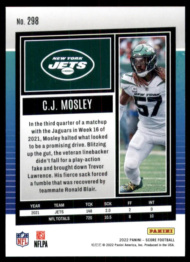 2022 Score C.J. Mosley New York Jets #298