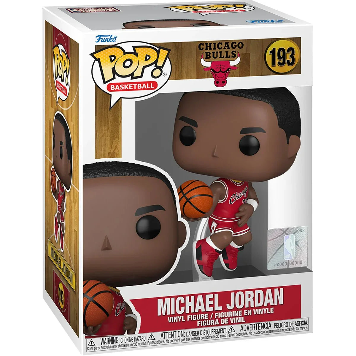 Michael Jordan Rookie Season Funko Pop! figure #193 in Chicago Bulls uniform holding ball