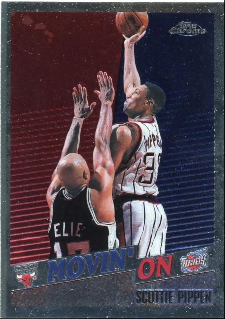 1998-99 Topps Chrome Movin On Scottie Pippen Houston Rockets #221