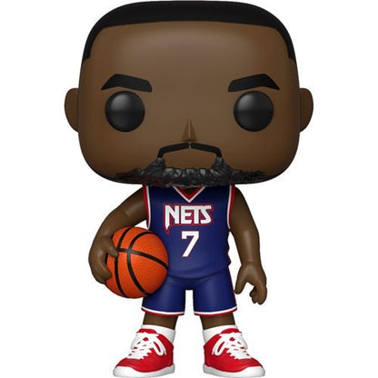 Funko Pop figure of NBA Nets Kevin Durant in blue uniform with red sneakers