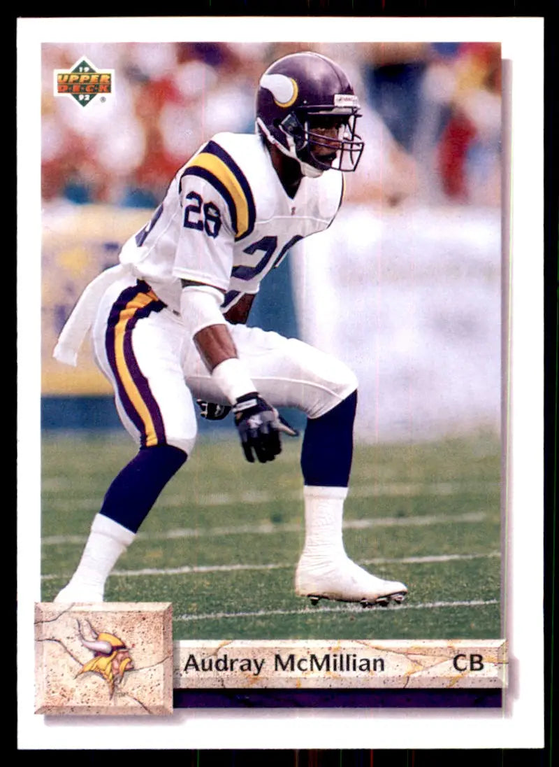 1992 Upper Deck Audray McMillian Minnesota Vikings #539