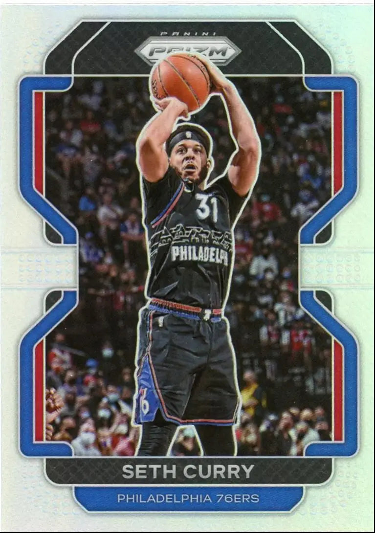 2021-22 Panini Prizm Seth Curry Silver Philadelphia 76ers #198